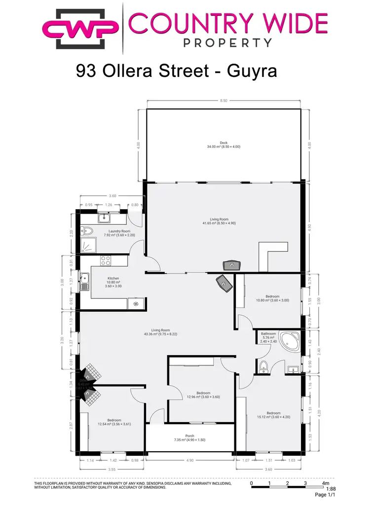 Floorplan of Homely house listing, 93 Ollera Street, Guyra NSW 2365