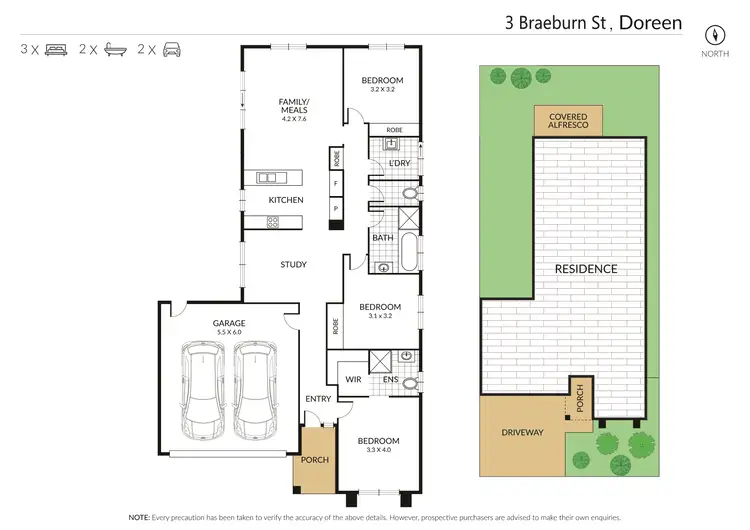 Floorplan of Homely house listing, 3 Braeburn Street, Doreen VIC 3754