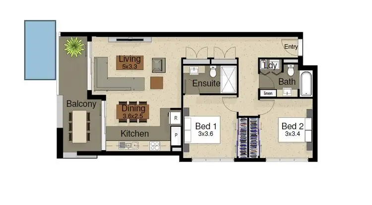 Floorplan of Homely unit listing, 701/27-33 Nundah Street, Nundah QLD 4012