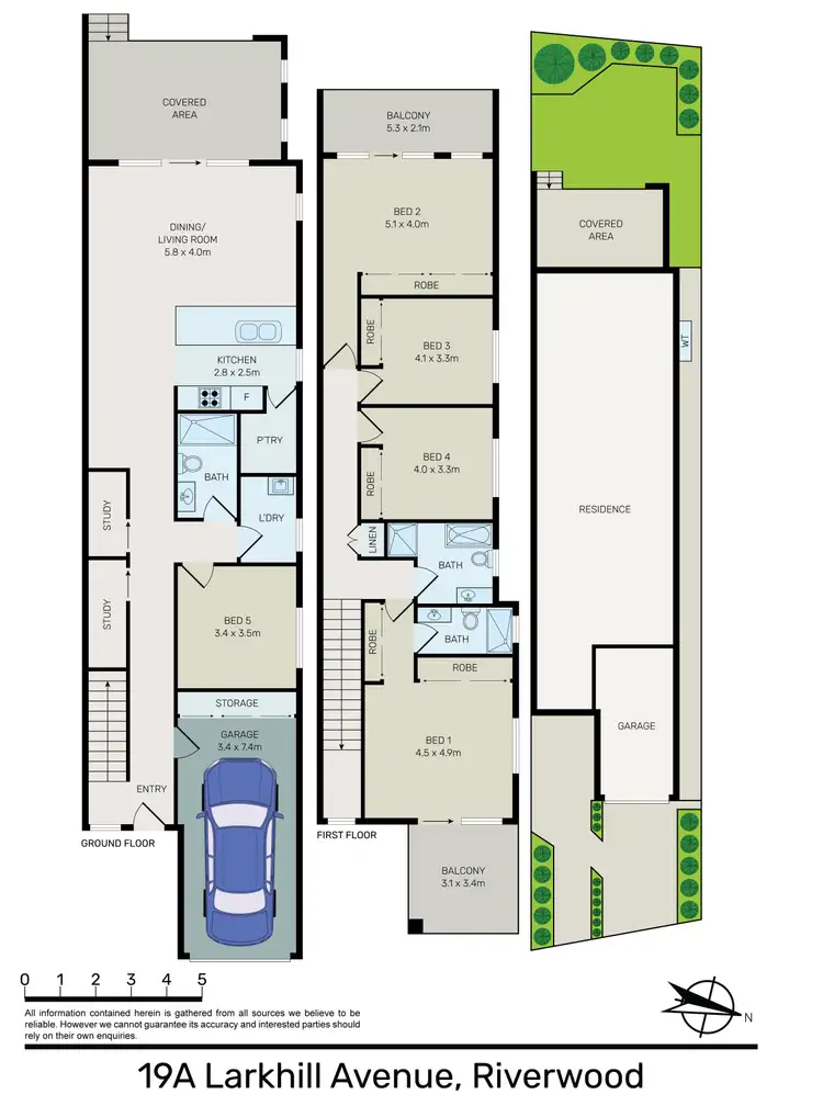 Floorplan of Homely semi-detached listing, 19A Larkhill Avenue, Riverwood NSW 2210