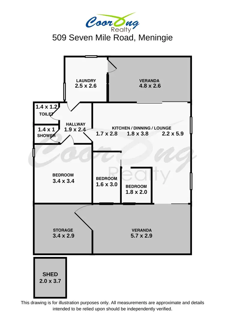 Floorplan of Homely house listing, 509 Seven Mile Road, Meningie SA 5264