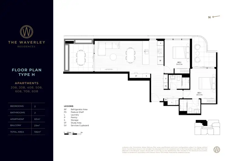 Floorplan of Homely unit listing, 508/15 Waverley Street, Southport QLD 4215