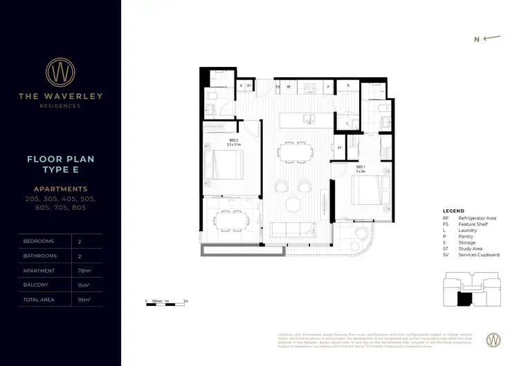 Floorplan of Homely apartment listing, 805/15 Waverley Street, Southport QLD 4215
