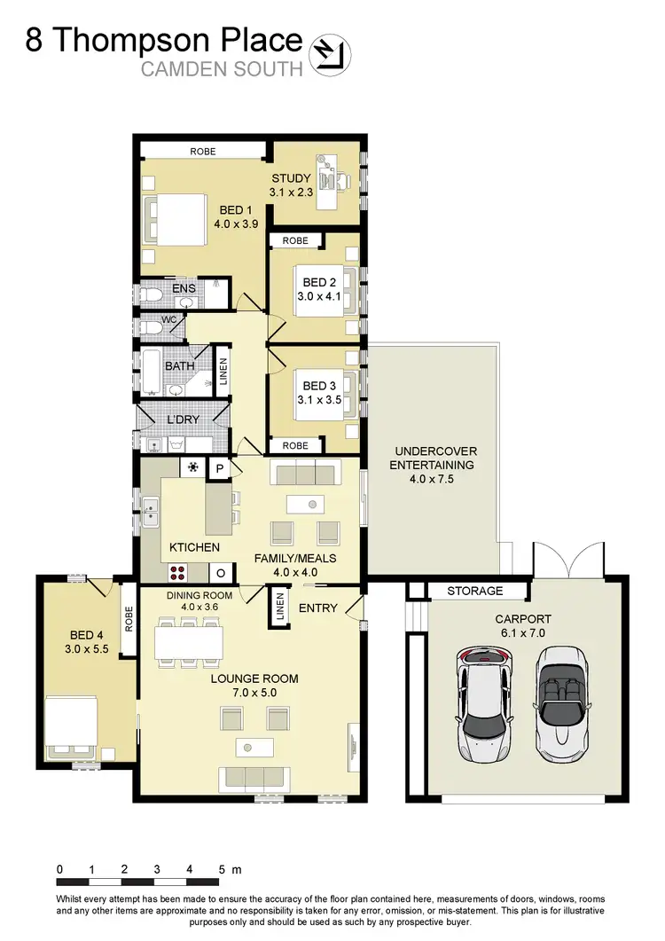 Floorplan of Homely house listing, 8 Thompson Place, Camden South NSW 2570