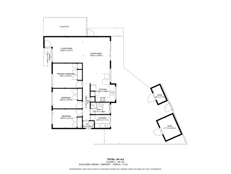Floorplan of Homely unit listing, 5/1 Steel Place, Boulder WA 6432