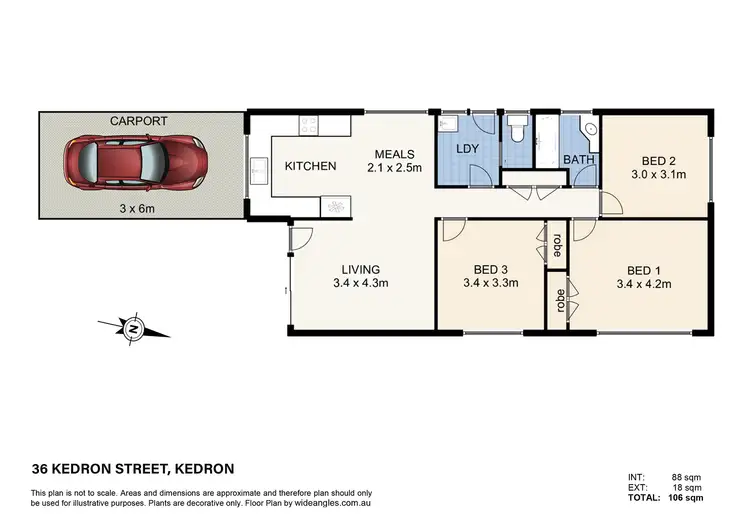 Floorplan of Homely house listing, 36 Kedron Street, Kedron QLD 4031