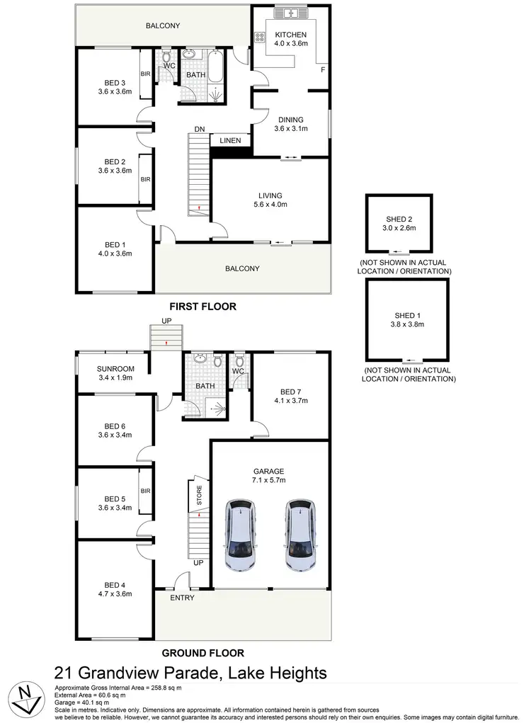 Floorplan of Homely house listing, 21 Grand View Parade, Lake Heights NSW 2502