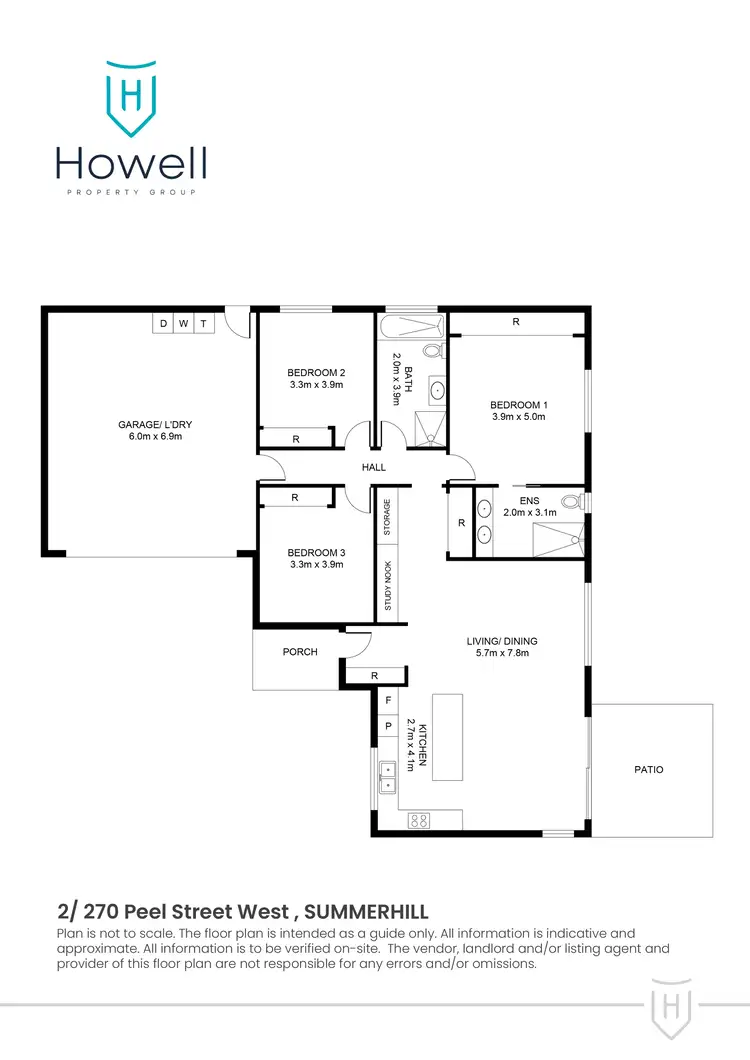 Floorplan of Homely unit listing, 2/270 Peel Street West, Summerhill TAS 7250