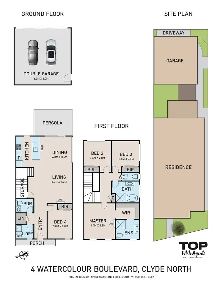 Floorplan of Homely house listing, 4 Watercolour Boulevard, Clyde North VIC 3978