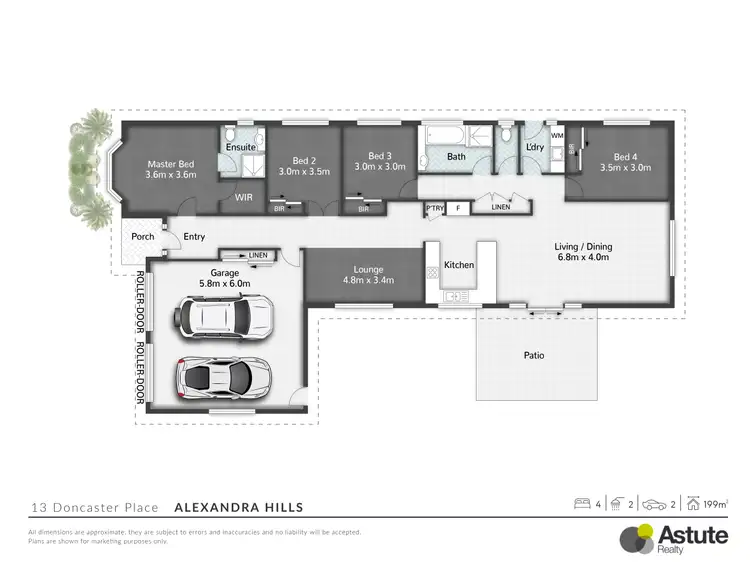 Floorplan of Homely house listing, 13 Doncaster Place, Alexandra Hills QLD 4161