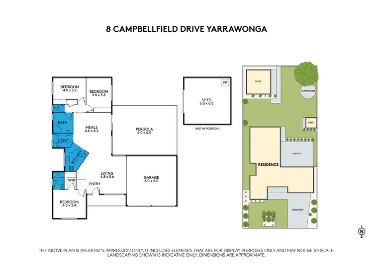 Floorplan of Homely house listing, 8 Campbellfield Drive, Yarrawonga VIC 3730