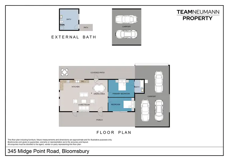 Floorplan of Homely rural property listing, 345 Midge Point Road, Bloomsbury QLD 4799
