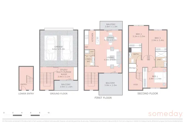 Floorplan of Homely townhouse listing, 15/345 Mirrabei Drive, Moncrieff ACT 2914