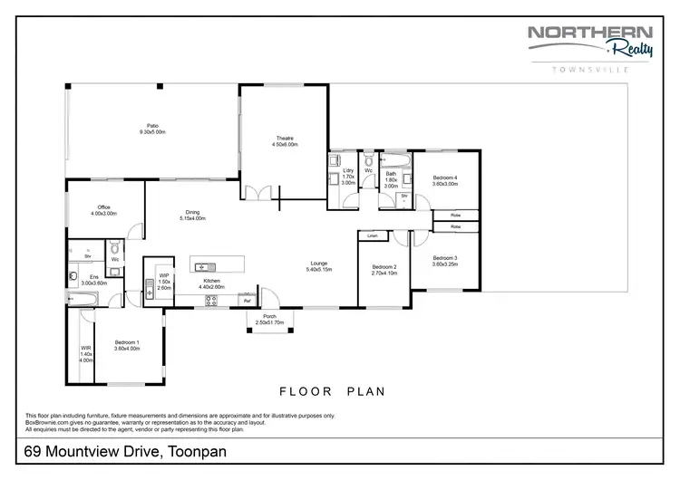 Floorplan of Homely rural property listing, 69 Mountview Drive, Toonpan QLD 4816