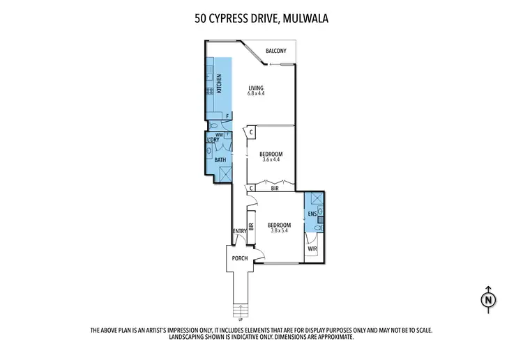 Floorplan of Homely unit listing, 28/50 Cypress Drive, Mulwala NSW 2647