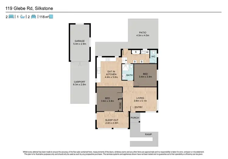 Floorplan of Homely house listing, 119 Glebe Rd, Silkstone QLD 4304