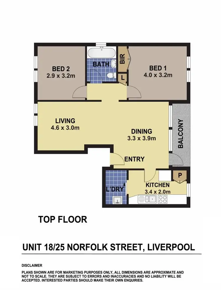 Floorplan of Homely unit listing, 18/25 Norfolk Street, Liverpool NSW 2170