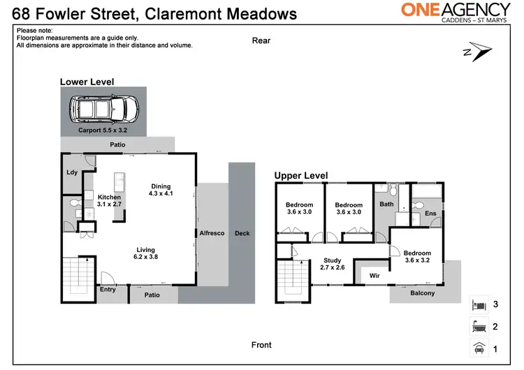 Floorplan of Homely semi-detached listing, 68 Fowler Street, Claremont Meadows NSW 2747