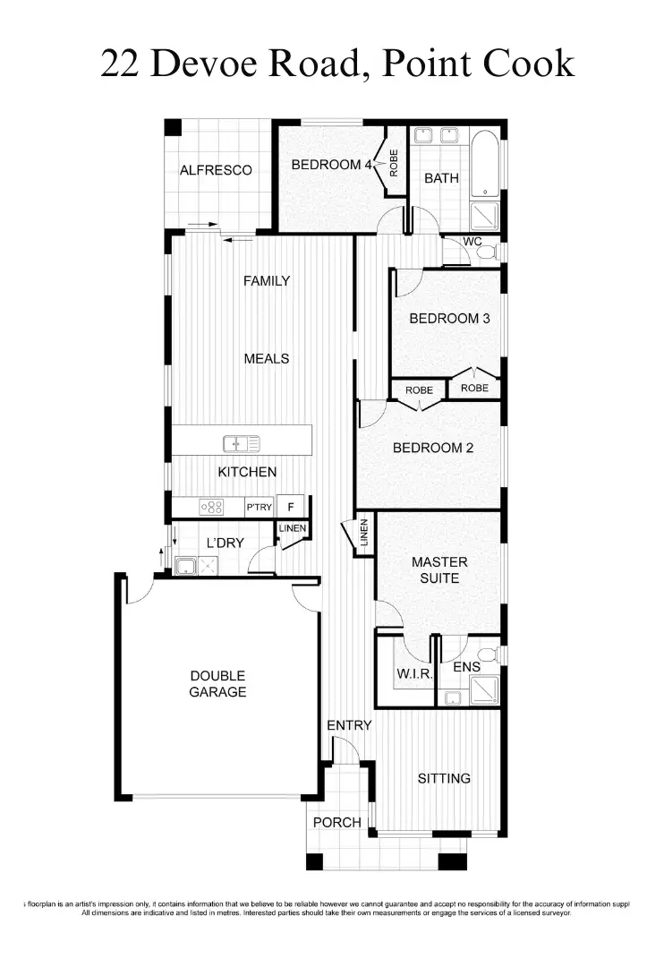 Floorplan of Homely house listing, 22 Devoe Road, Point Cook VIC 3030