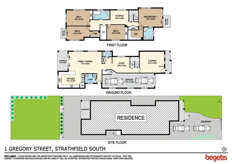 Floorplan of Homely house listing, 1 Gregory Street, Strathfield South NSW 2136