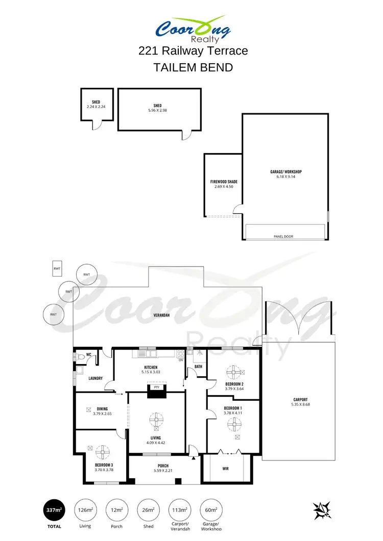 Floorplan of Homely house listing, 221 Railway Terrace, Tailem Bend SA 5260