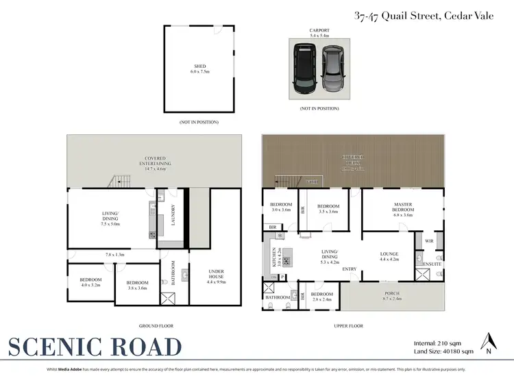 Floorplan of Homely rural property listing, 37-47 Quail Street, Cedar Vale QLD 4285