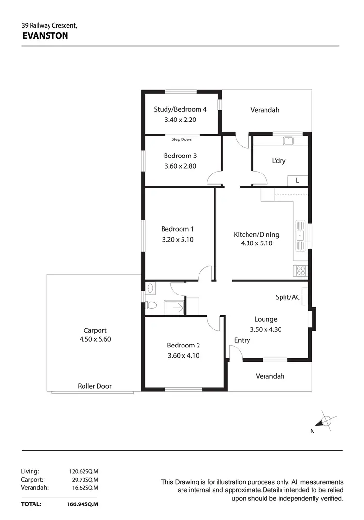 Floorplan of Homely house listing, 39 Railway Crescent, Evanston SA 5116
