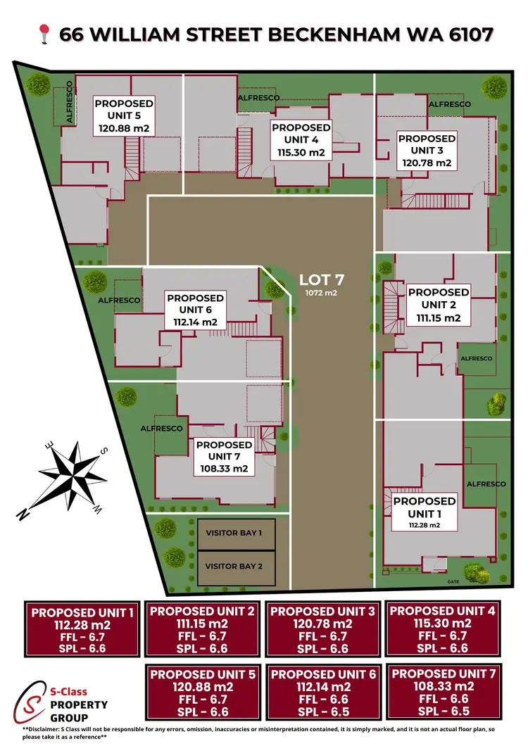 Floorplan of Homely townhouse listing, 1/66 William Street, Beckenham WA 6107