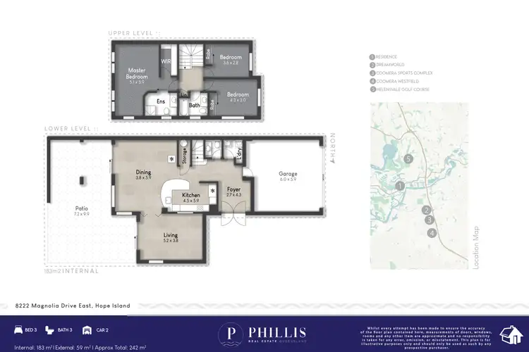 Floorplan of Homely townhouse listing, 8882 Magnolia Drive East, Hope Island QLD 4212