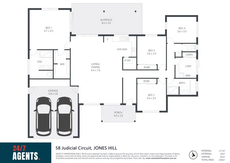 Floorplan of Homely house listing, 58 Judicial Circuit, Jones Hill QLD 4570