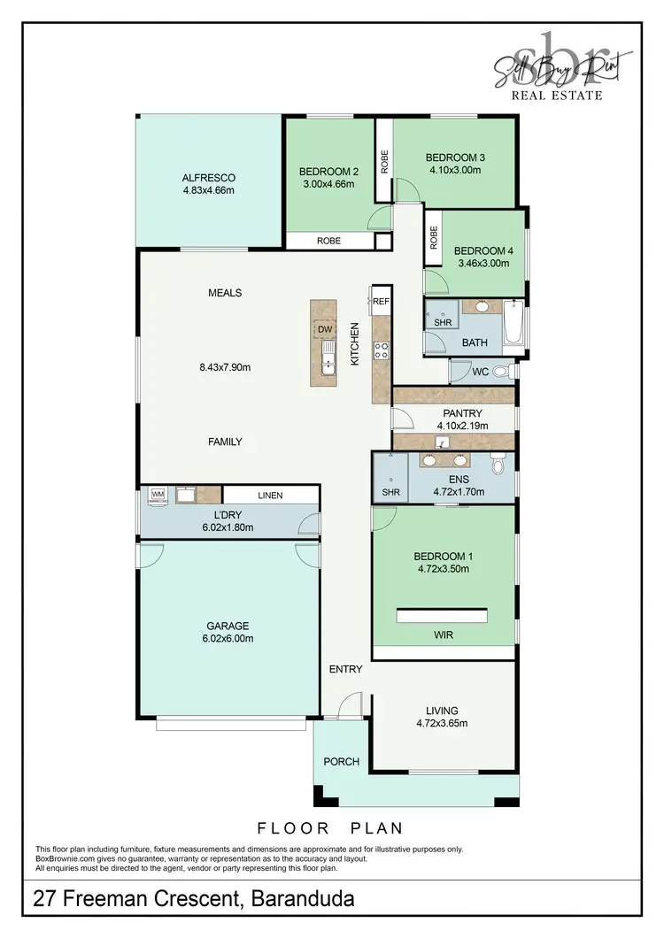 Floorplan of Homely house listing, 27 FREEMAN CRESCENT, Baranduda VIC 3691