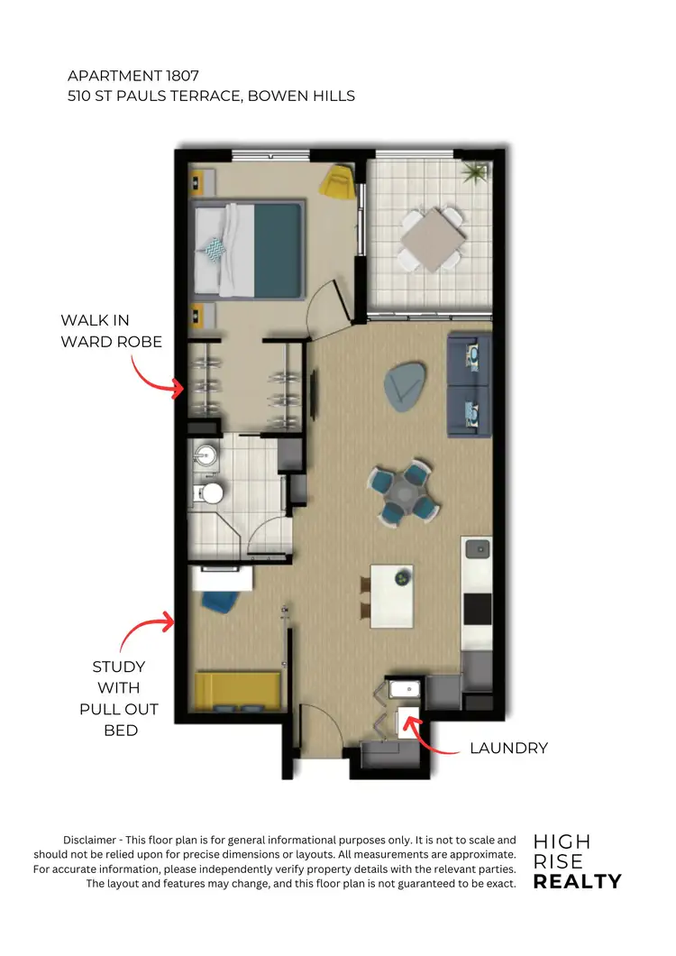 Floorplan of Homely apartment listing, 1807/510 Saint Pauls Terrace, Bowen Hills QLD 4006