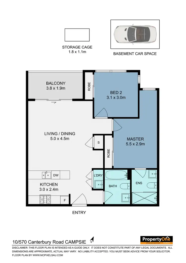 Floorplan of Homely apartment listing, 10/570 Canterbury Road, Campsie NSW 2194