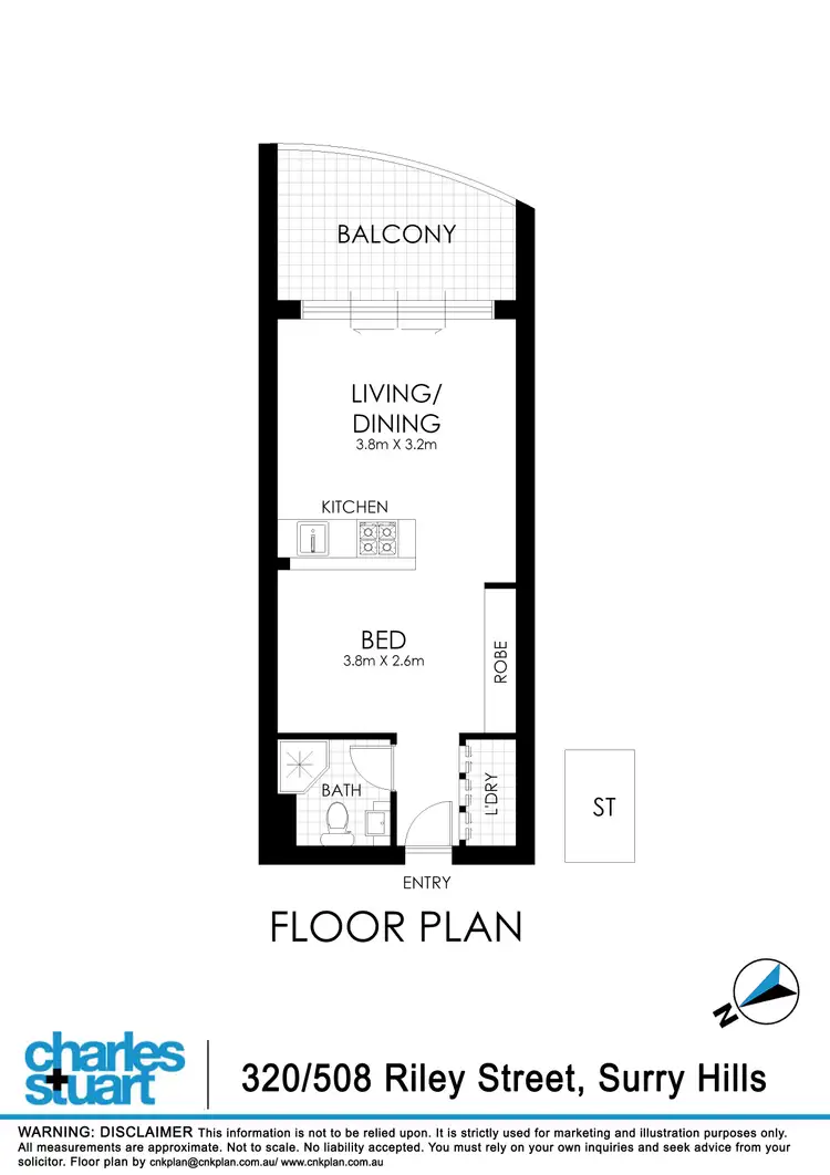 Floorplan of Homely apartment listing, 320/508-528 Riley Street, Surry Hills NSW 2010