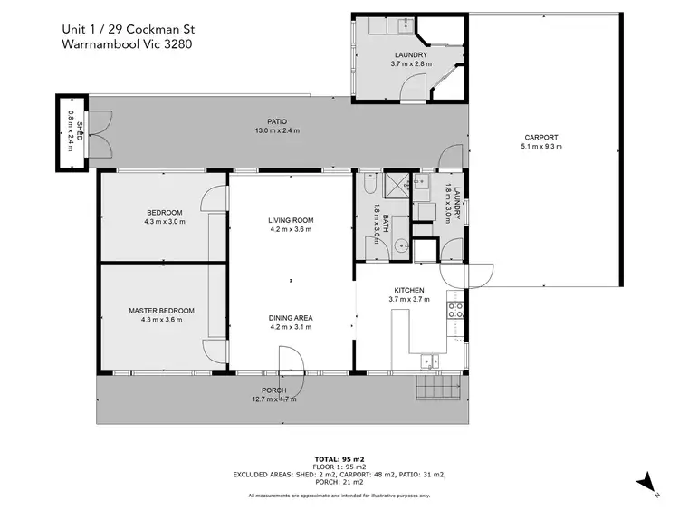 Floorplan of Homely unit listing, 29 Cockman Street, Warrnambool VIC 3280