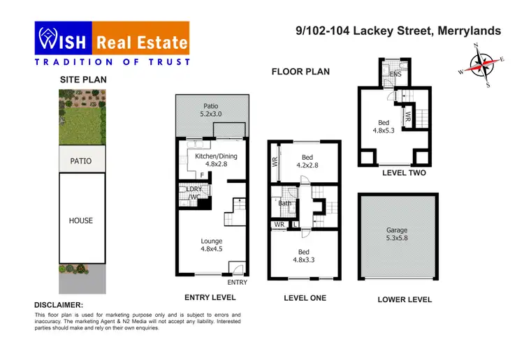 Floorplan of Homely townhouse listing, 9/102-104 Lackey Street, Merrylands NSW 2160