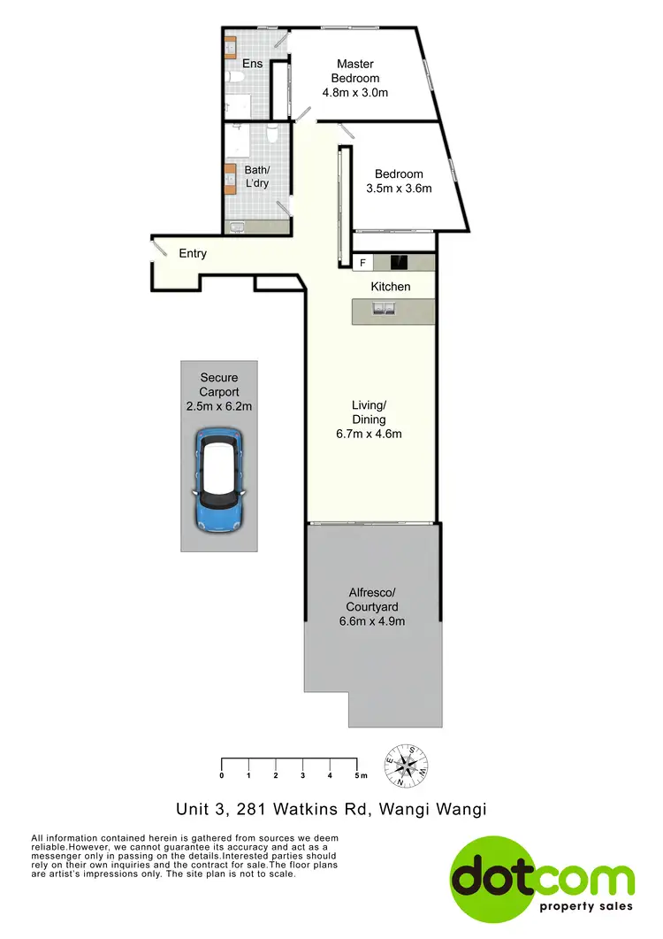 Floorplan of Homely apartment listing, 3/281 Watkins Road, Wangi Wangi NSW 2267