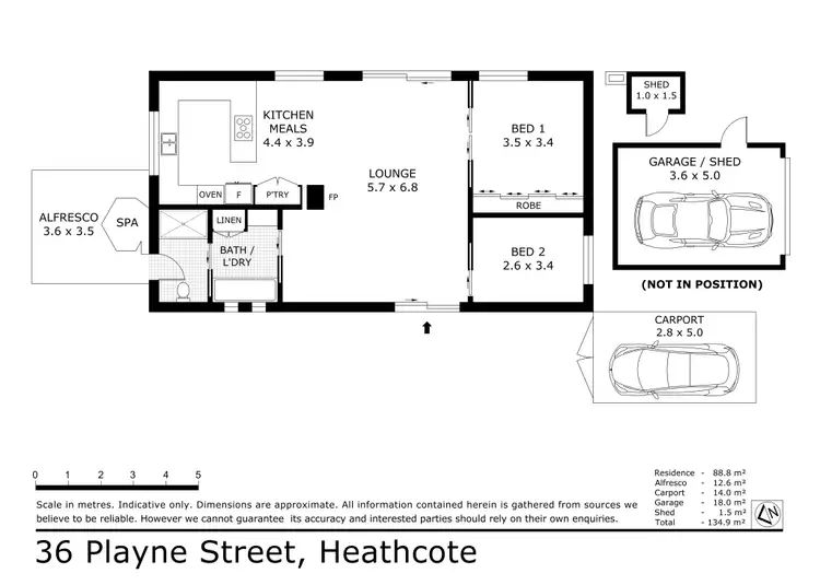 Floorplan of Homely house listing, 36 Playne Street, Heathcote VIC 3523