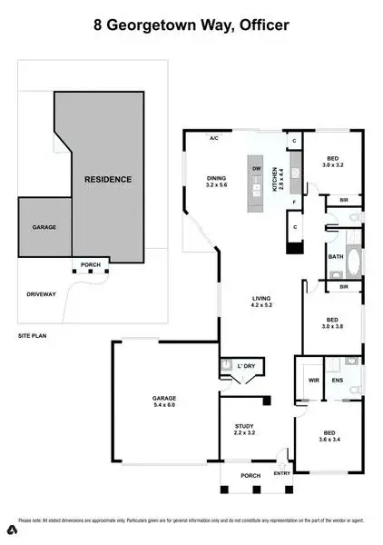 Floorplan of Homely house listing, 8 GEORGETOWN WAY, Officer VIC 3809