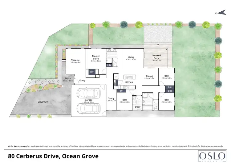 Floorplan of Homely house listing, 80 Cerberus Drive, Ocean Grove VIC 3226