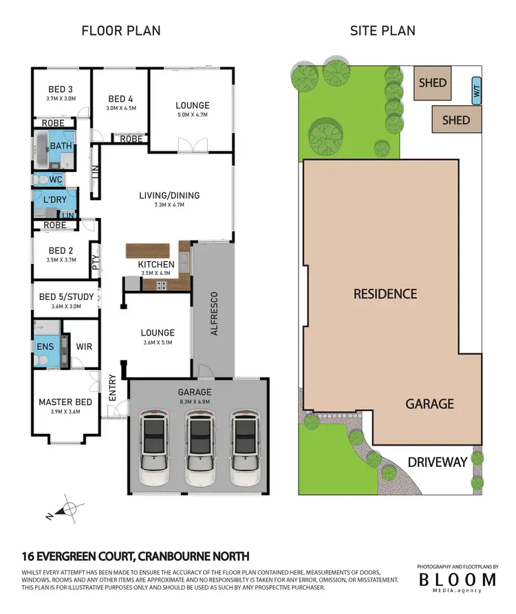 Floorplan of Homely house listing, 16 Evergreen Court, Cranbourne North VIC 3977