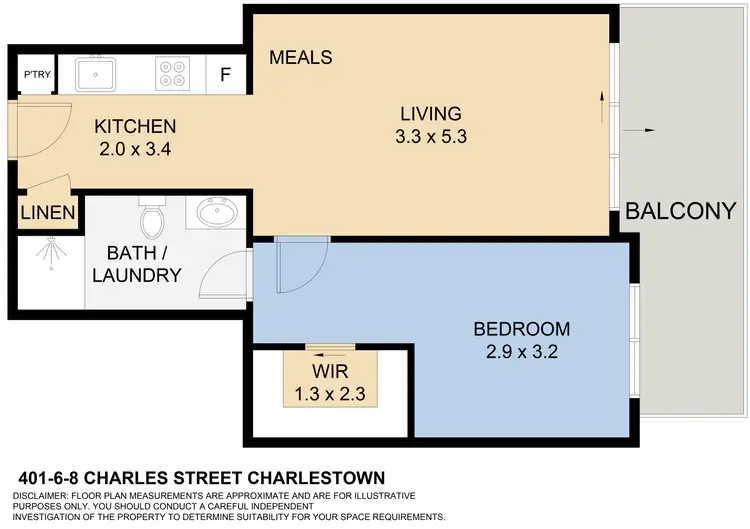 Floorplan of Homely apartment listing, 401/6-8 Charles Street, Charlestown NSW 2290