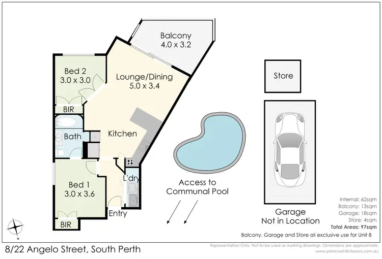Floorplan of Homely apartment listing, 8/22 Angelo Street, South Perth WA 6151