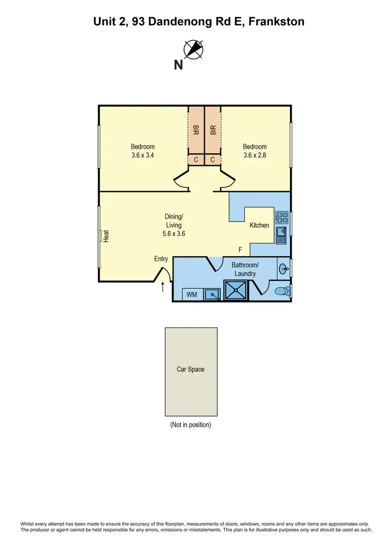 Floorplan of Homely apartment listing, 2/93 Dandenong Road East, Frankston VIC 3199