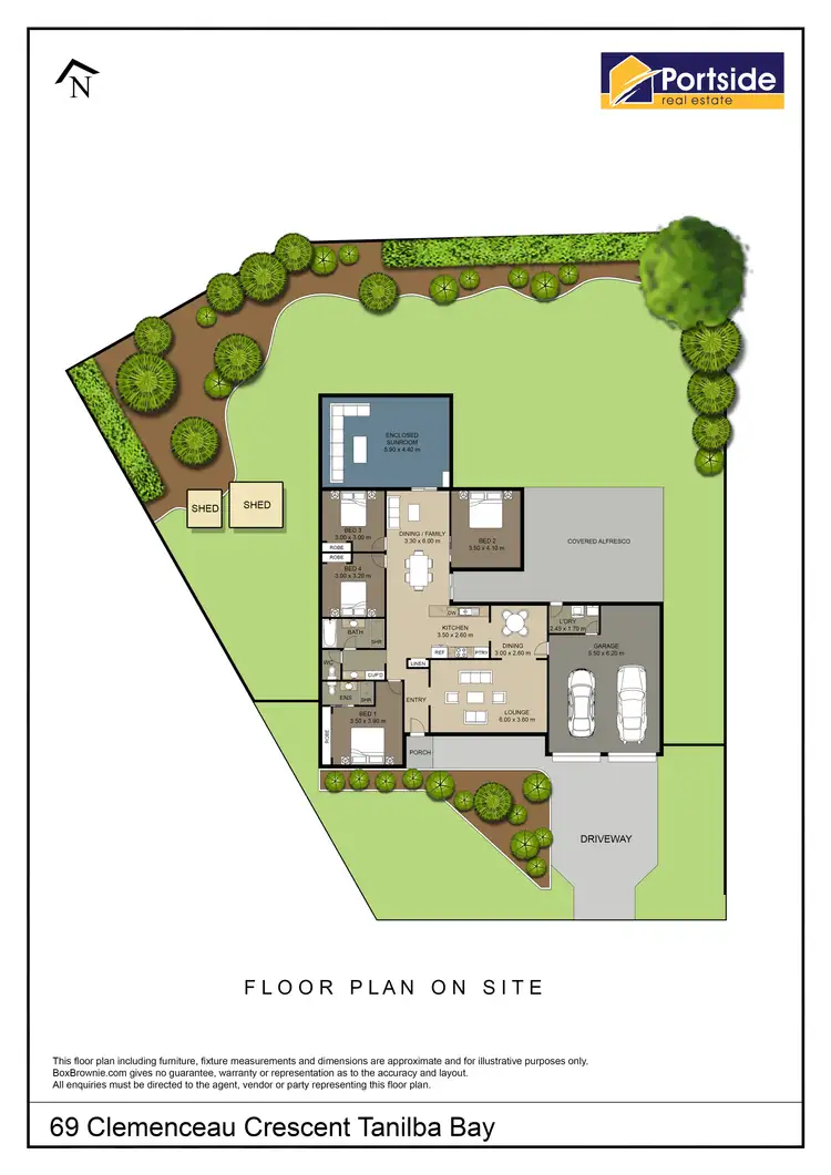 Floorplan of Homely house listing, 69 Clemenceau Crescent, Tanilba Bay NSW 2319
