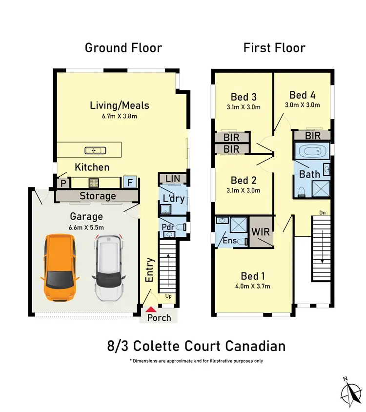 Floorplan of Homely townhouse listing, 8/3 colette court, Canadian VIC 3350