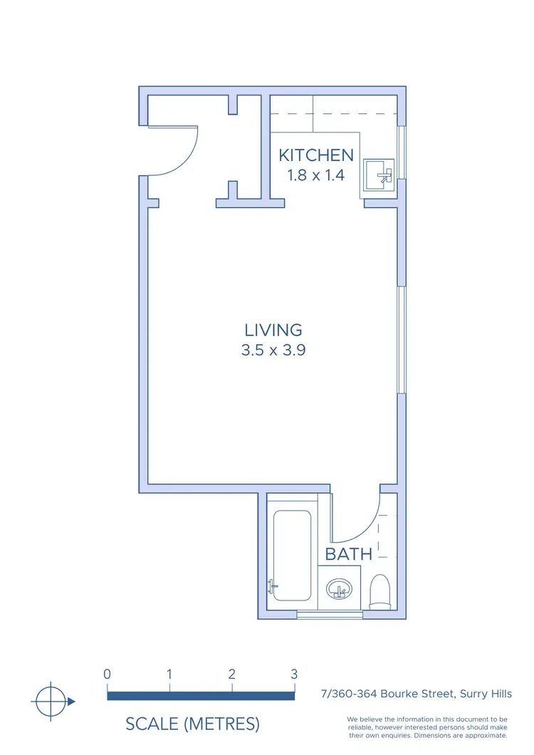 Floorplan of Homely apartment listing, 7/360 Bourke Street, Surry Hills NSW 2010