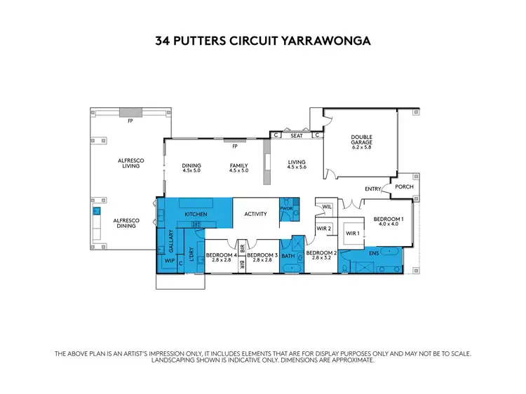 Floorplan of Homely house listing, 34 Putters Circuit, Yarrawonga VIC 3730