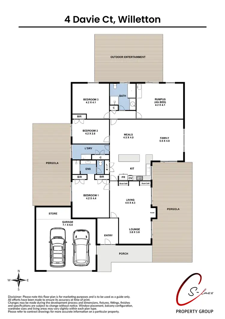 Floorplan of Homely house listing, 4 Davie Court, Willetton WA 6155