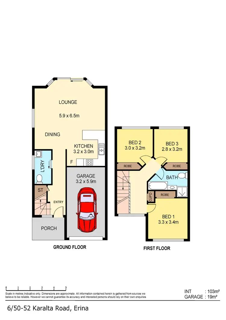 Floorplan of Homely townhouse listing, 6/50-52 Karalta Road, Erina NSW 2250